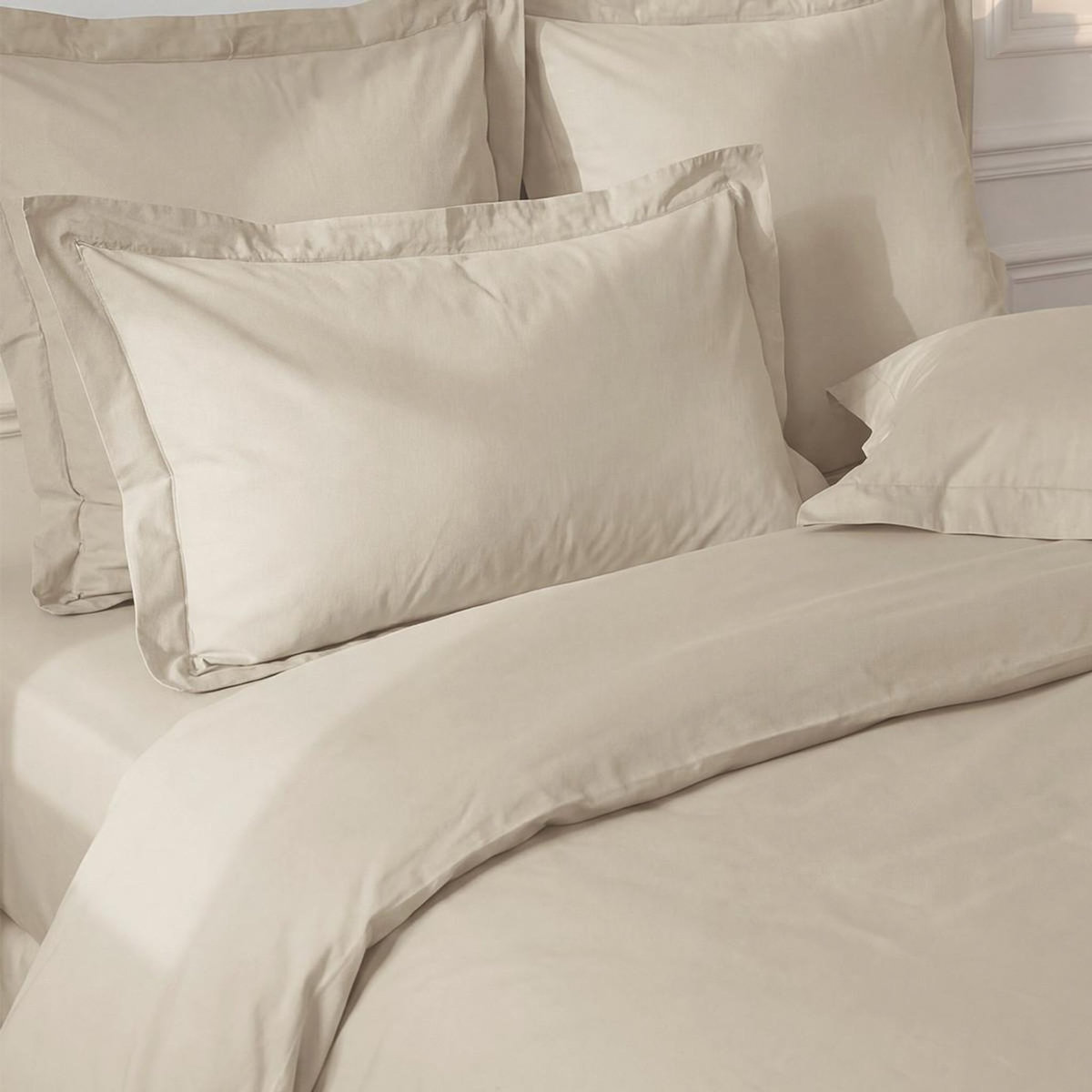 Sensei Maison Lot de 2 taies d'oreiller en percale de coton SOFT PERCALE