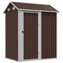 Voir la diapositive 2 : VIDAXL Abri de jardin marron 192x152,5x237 cm acier galvanise