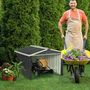 Voir la diapositive 2 : OUTSUNNY Abri de jardin pour tondeuse à gazon robot-tondeuse - garage tondeuse robot - tôle acier ondulé gris blanc
