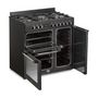 Voir la diapositive 3 : CONTINENTAL EDISON Cuisiniere piano gaz 3 fours electriques CONTINENTAL EDISON CECP903FB - 5 feux - Noir - Largeur 90 cm