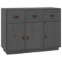Voir la diapositive 2 : VIDAXL Buffet Gris 100x40x75 cm Bois massif de pin