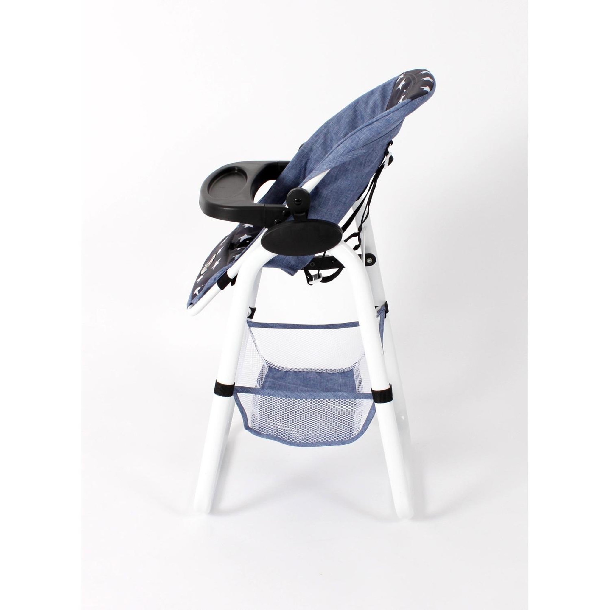 Voir la diapositive 2 : BAYER CHIC 2000 Chaise haute pour poupées Bleu étoiles