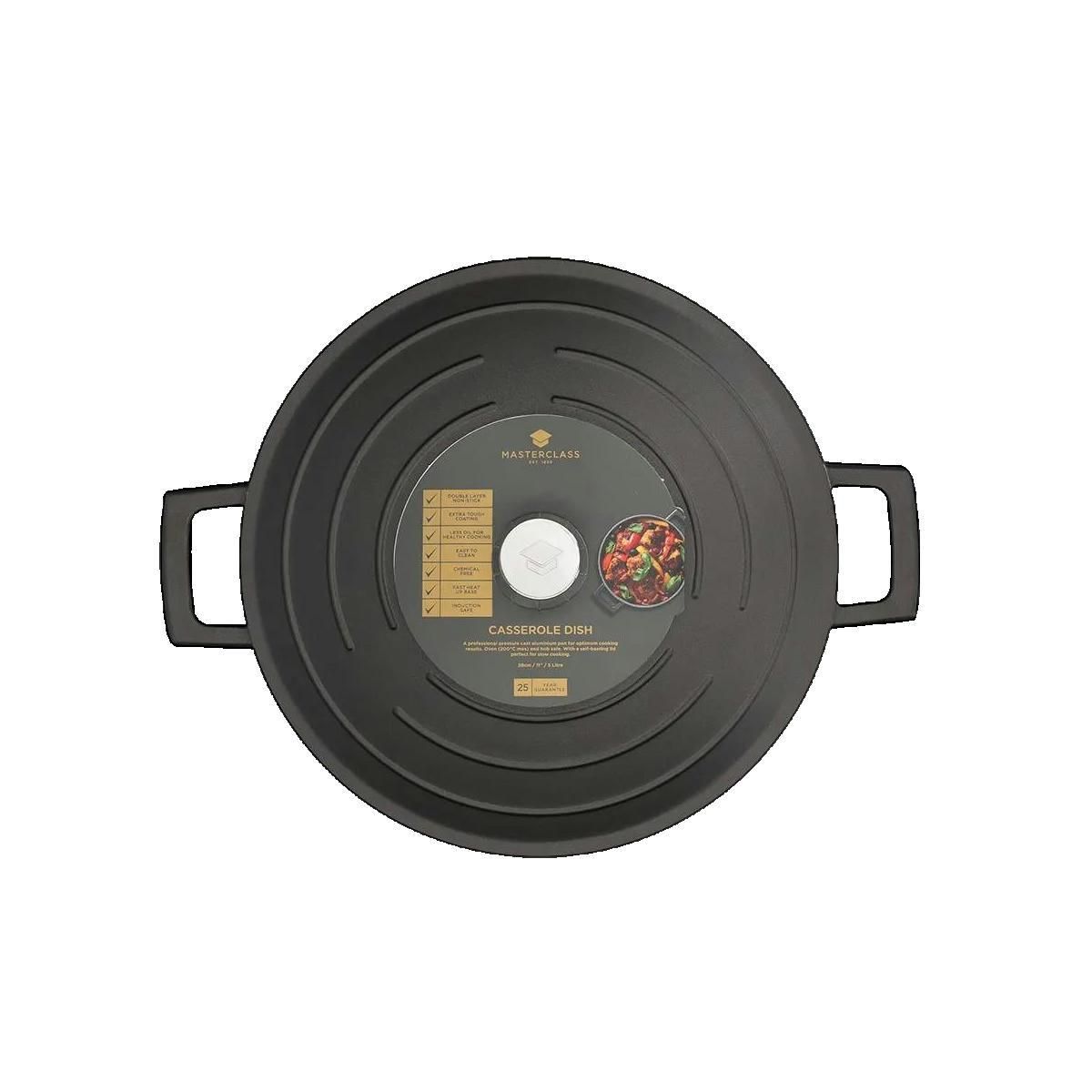 Cuisine Tradition Casserole Aster MasterClass 5 litres noire anti-adhésive