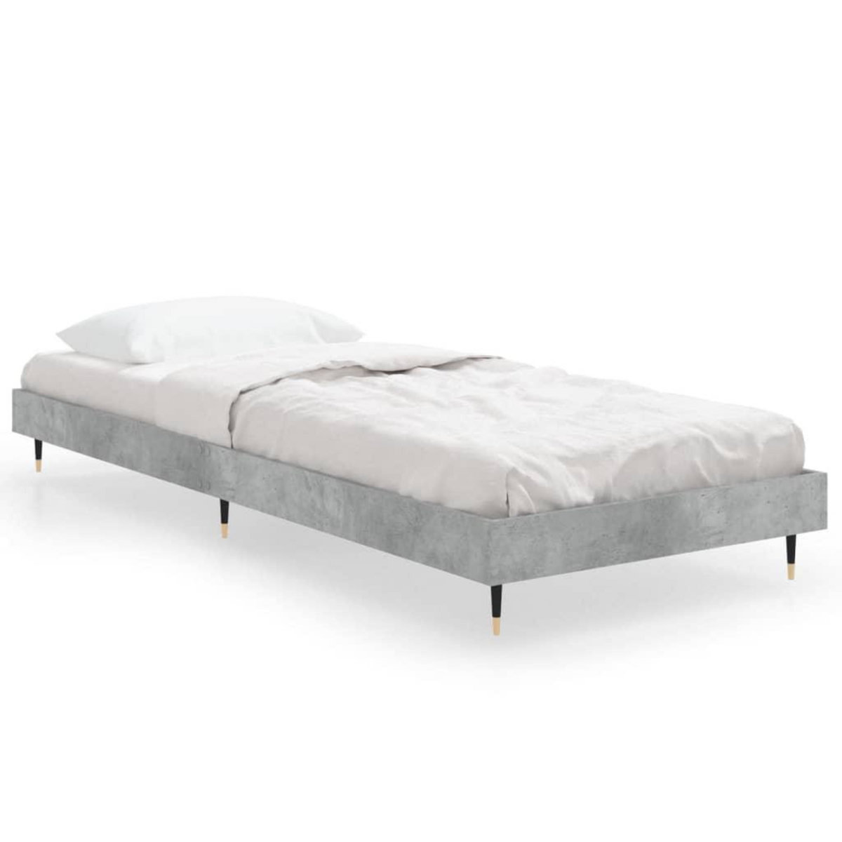 VIDAXL Cadre de lit sans matelas gris beton 75x190 cm