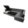 Voir la diapositive 3 : BEST MOBILIER Chuck - canapé panoramique xxl - convertible avec coffre - 7 places - droit