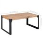 Voir la diapositive 5 : VIDAXL Table basse bois d'acacia massif 100x60x45 cm