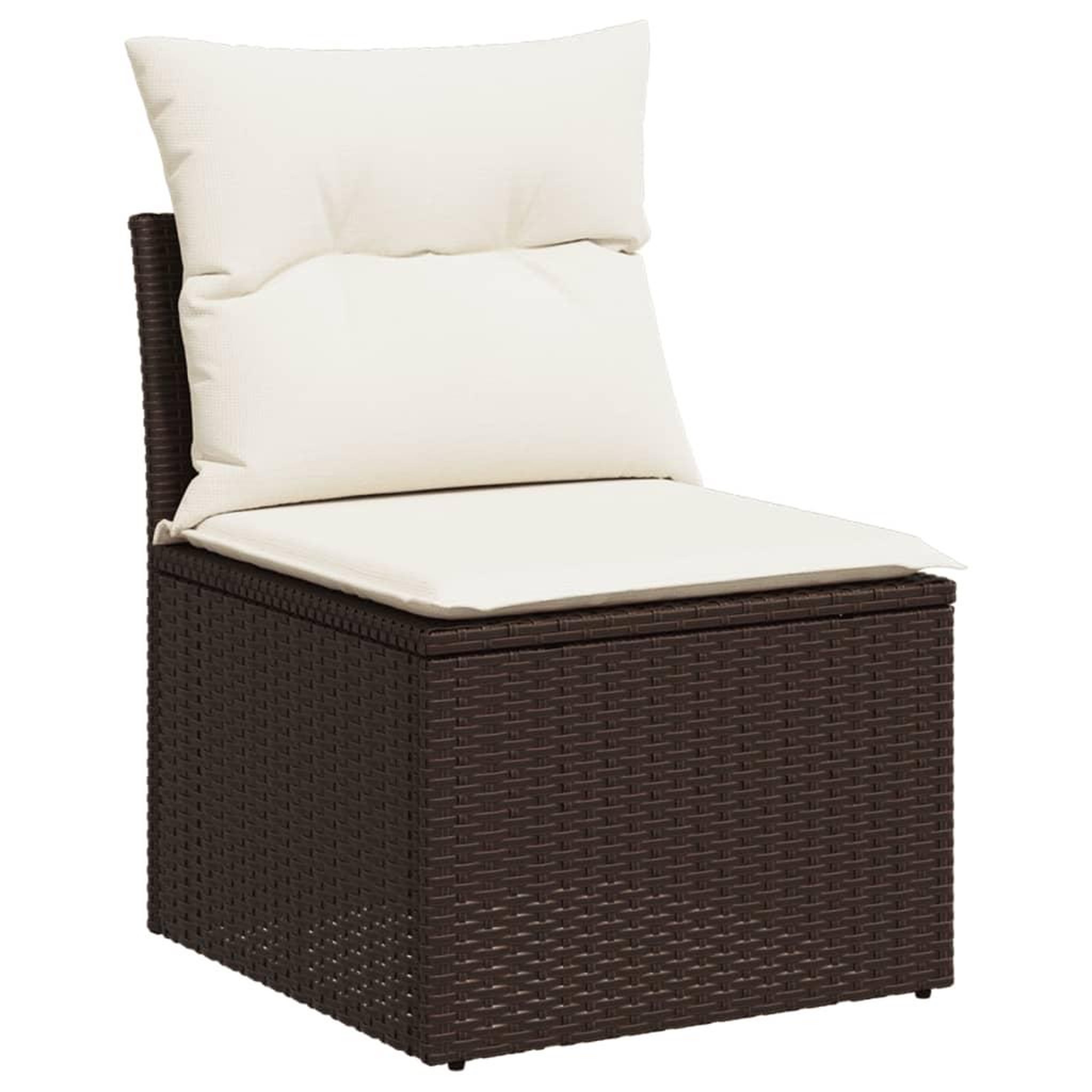 Voir la diapositive 5 : VIDAXL Salon de jardin avec coussins 6 pcs marron resine tressee