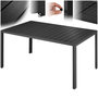 Voir la diapositive 1 : tectake Table de jardin en aluminium et plastique noir/noir