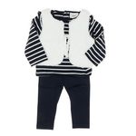 ELLE EST OU LA MER Ensemble /Blanc Bébé Fille EOM Fula. Coloris disponibles : Bleu