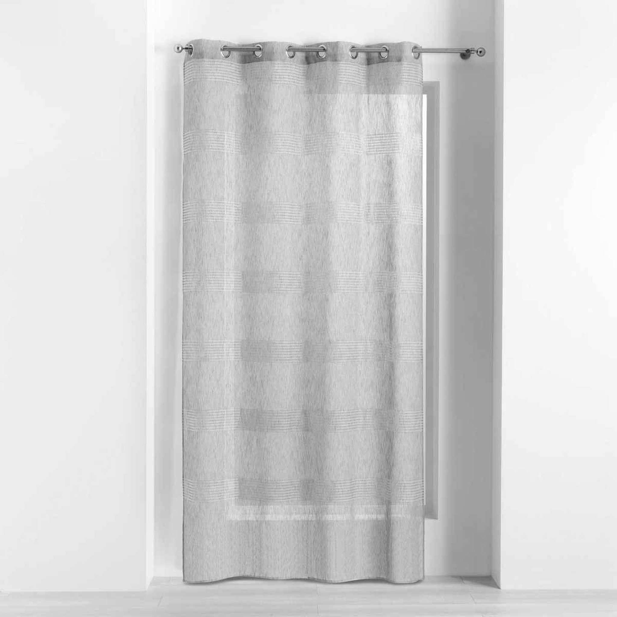 Douceur d'Intérieur Rideau voilage à œillets  ajourela  140x280cm gris