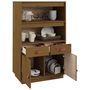 Voir la diapositive 5 : VIDAXL Buffet haut Marron miel 67x40x108,5 cm Bois massif de pin