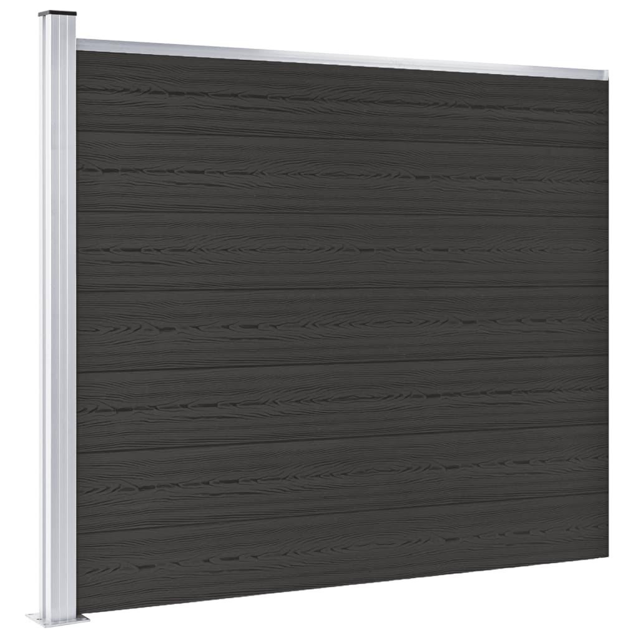 Voir la diapositive 2 : VIDAXL Panneau de cloture WPC 175x146 cm Noir