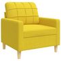 Voir la diapositive 4 : VIDAXL Ensemble de canapes 3 pcs jaune clair tissu