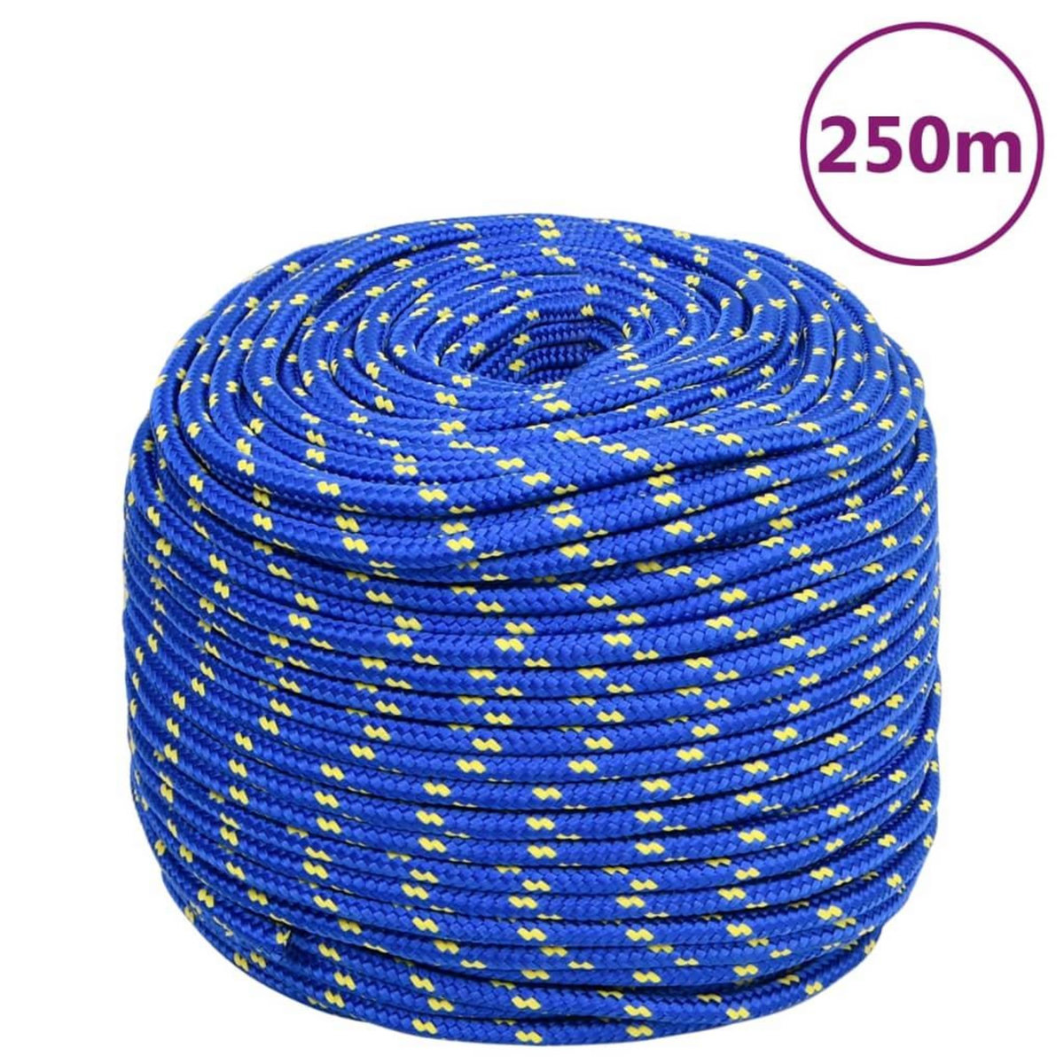 VIDAXL Corde de bateau Bleu 6 mm 250 m Polypropylene