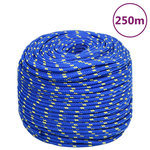VIDAXL Corde de bateau Bleu 6 mm 250 m Polypropylene