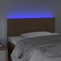 Voir la diapositive 3 : VIDAXL Tete de lit a LED Marron 100x5x78/88 cm Similicuir
