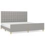 Voir la diapositive 2 : VIDAXL Cadre de lit sans matelas gris clair 200x200 cm tissu