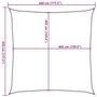 Voir la diapositive 6 : VIDAXL Voile d'ombrage 160 g/m^2 Noir 4,5x4,5 m PEHD