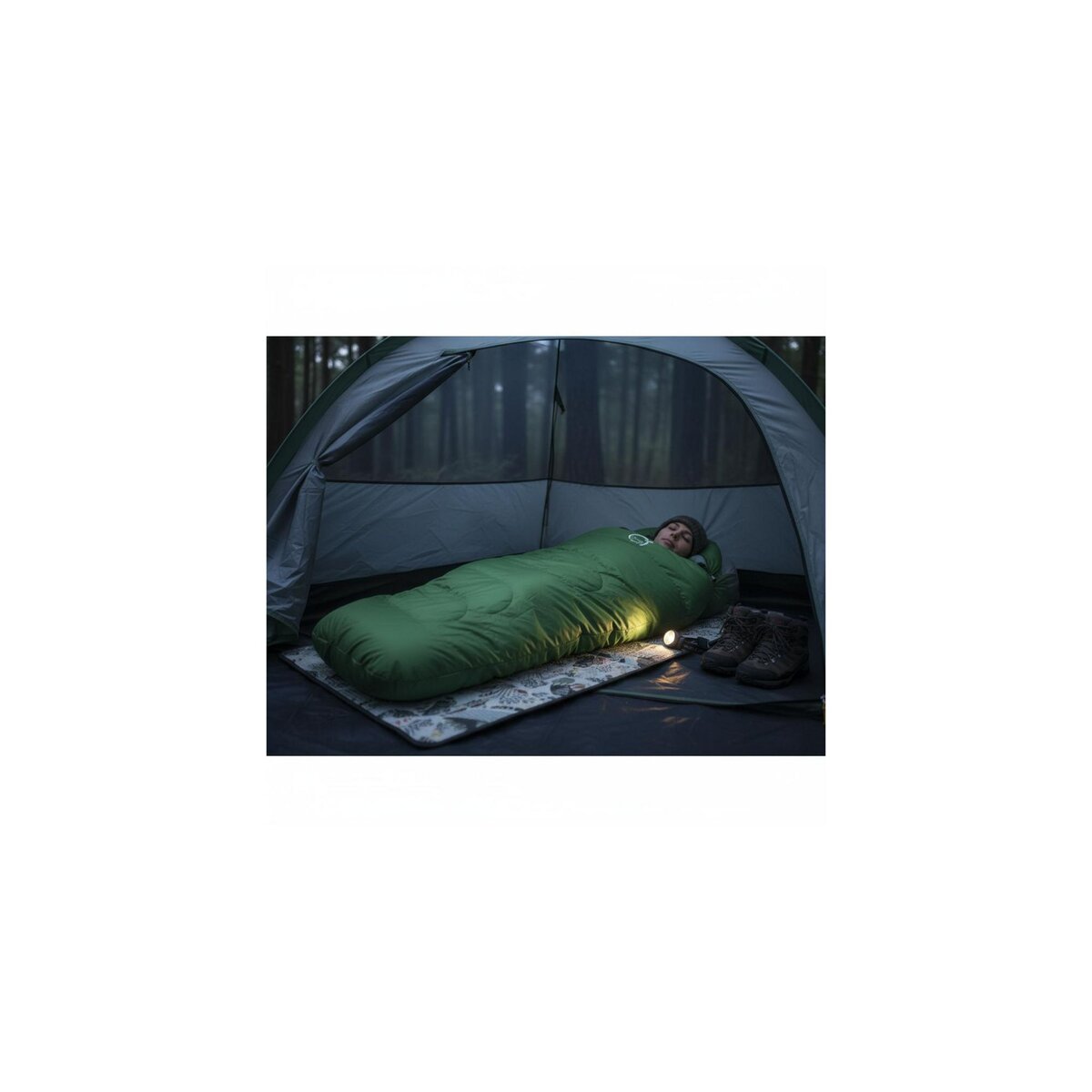 O'Camp Sac de couchage de randonnée - O'Camp - Forme momie - Dimensions : 220 x 80 cm