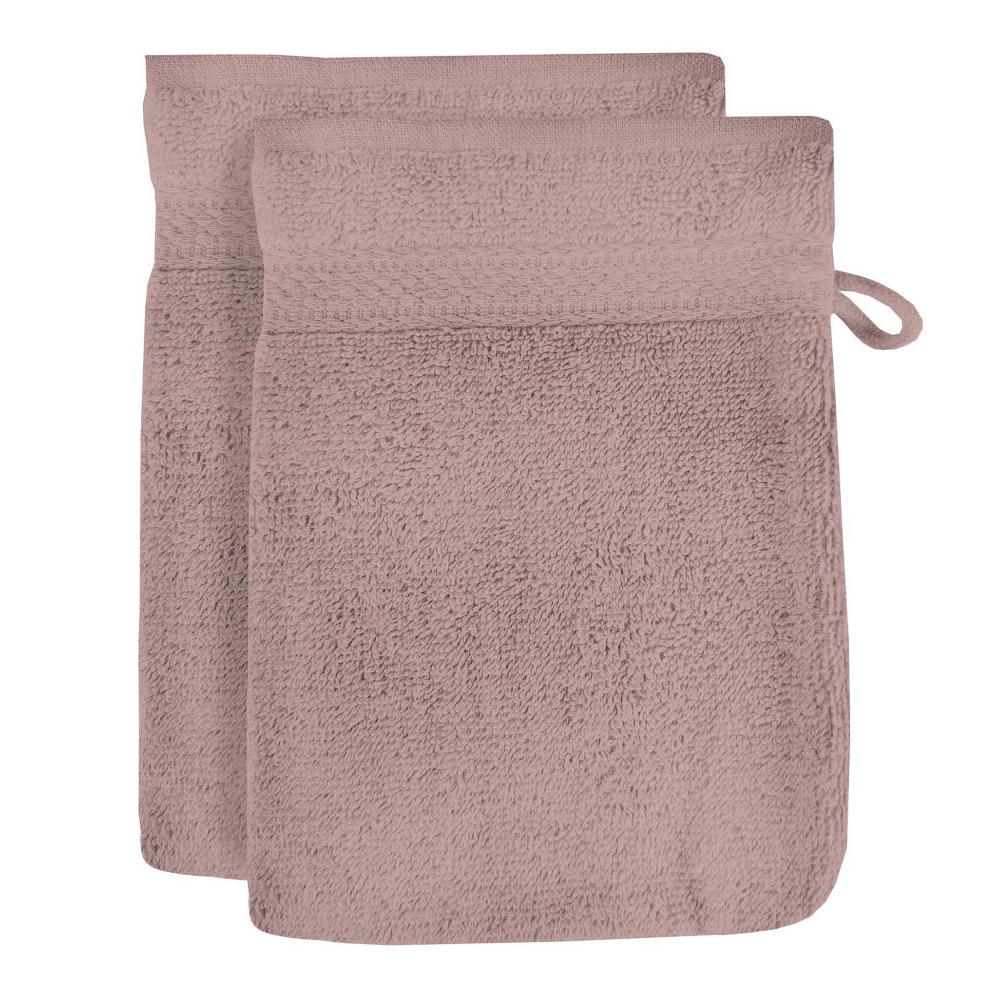 SOLEIL D'OCRE Lot de 2 gants de toilette en coton 500 gr/m2 16x21 cm LAGUNE, par Soleil d'ocre