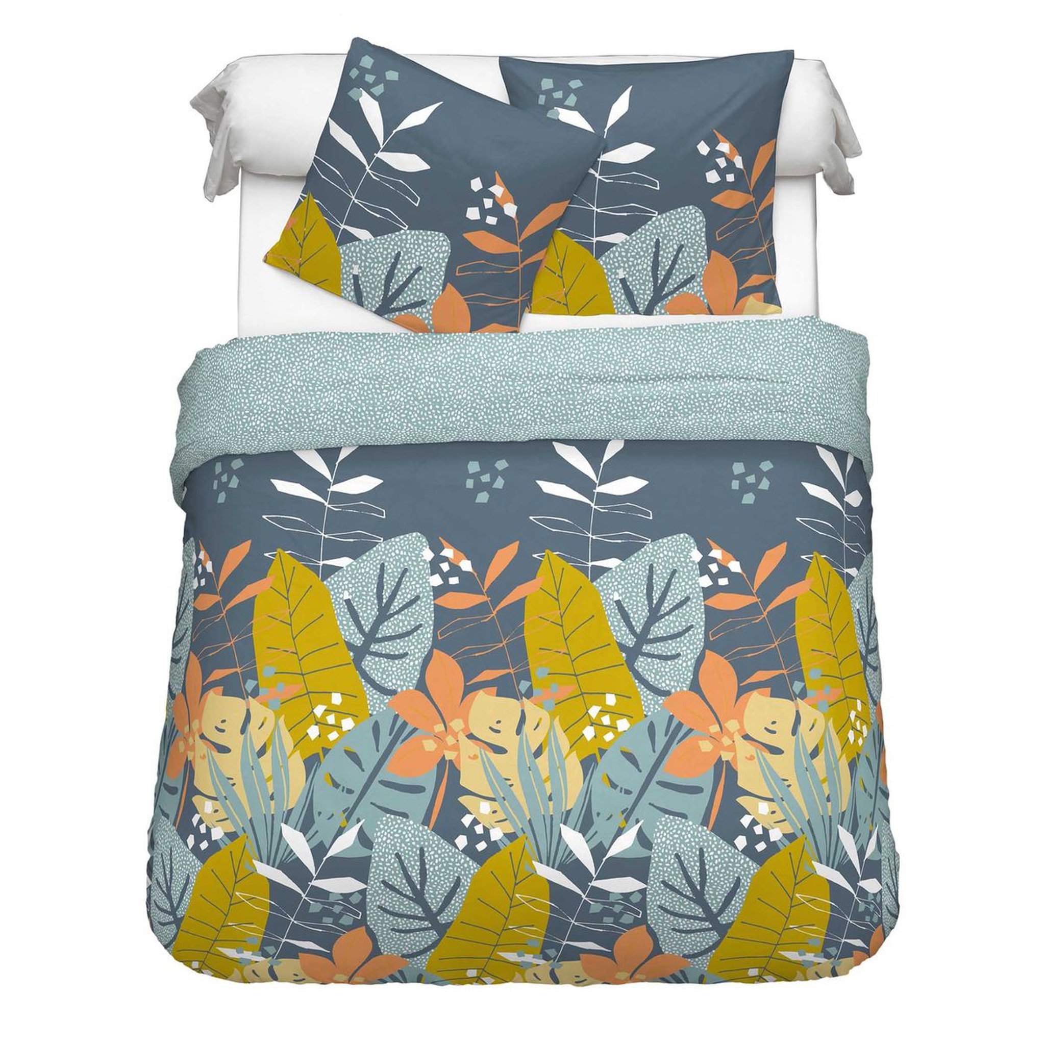Voir la diapositive 2 : Parure housse de couette fantaisie en coton PARADISE