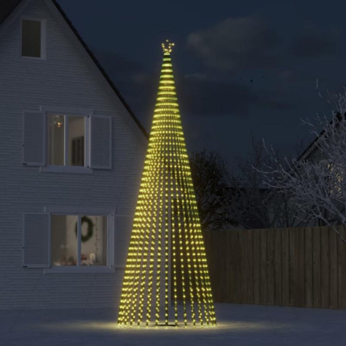 VIDAXL Sapin de Noël à LED 1544 LED blanc chaud 500 cm