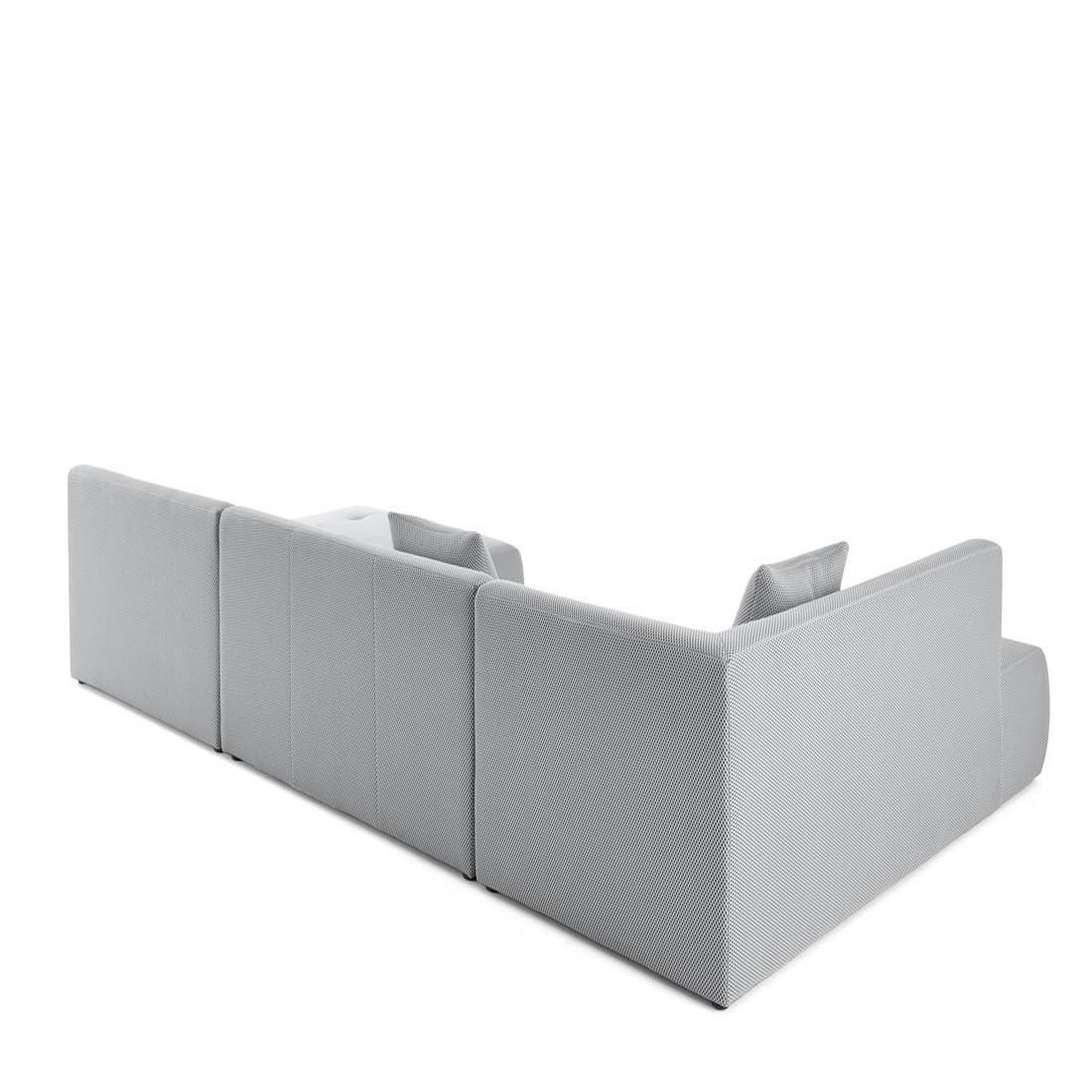 Voir la diapositive 4 : LISA DESIGN Onyx - canapé panoramique d'angle gauche - 7 places - en tissu mailles 3d