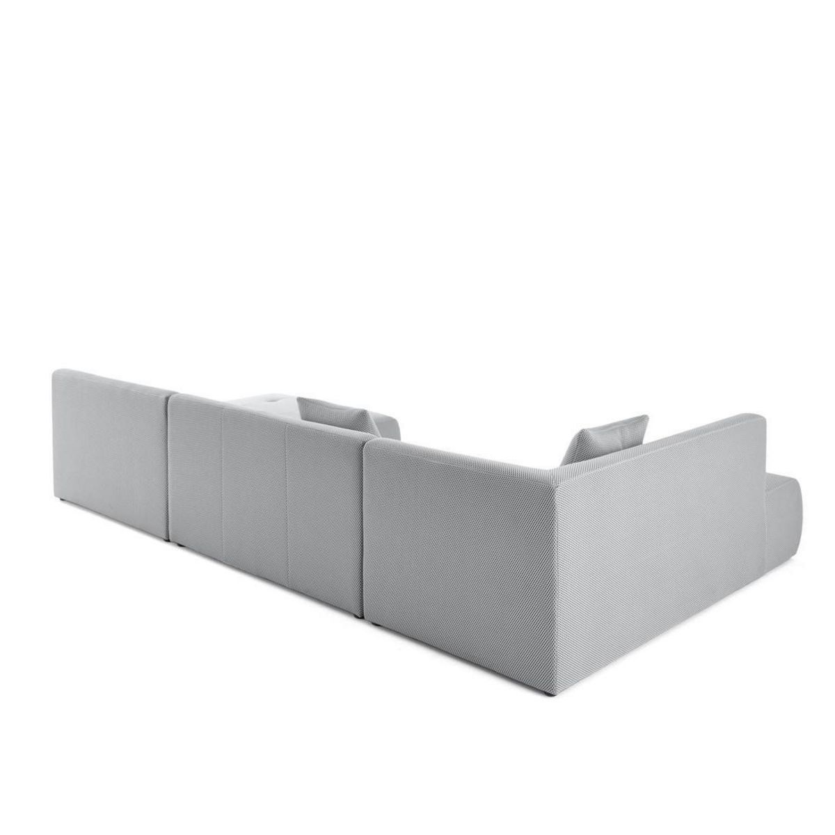 LISA DESIGN Onyx - canapé panoramique d'angle gauche - 7 places - en tissu mailles 3d