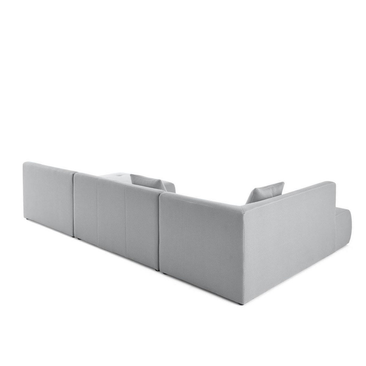 LISA DESIGN Onyx - canapé panoramique d'angle gauche - 7 places - en tissu mailles 3d