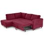 Voir la diapositive 2 : LISA DESIGN Anna - canapé d'angle gauche 5 places convertible en velours texturé