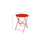 Voir la diapositive 3 : TOILINUX Table de jardin pliante ronde Palma - 2 places - Orange