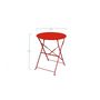 Voir la diapositive 3 : TOILINUX Table de jardin pliante ronde Palma - 2 places - Orange