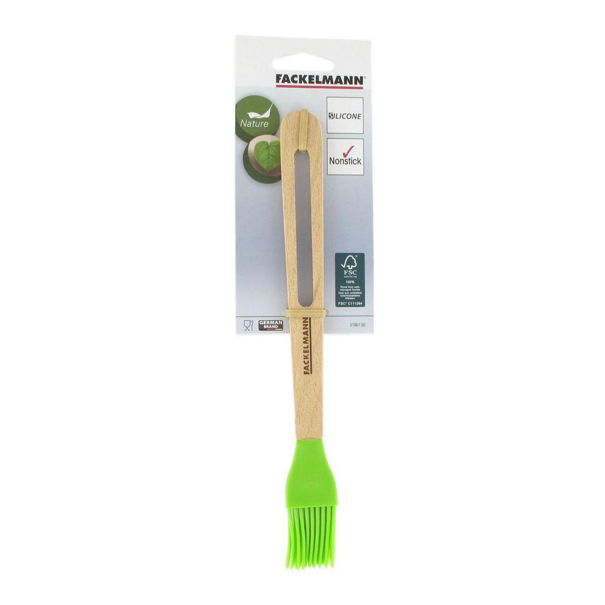 Fackelmann Pinceau de cuisine et de pâtisserie 26 cm en poils silicone Fackelmann Nature