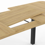 Voir la diapositive 6 : ID MARKET Table à manger extensible rectangle JUNE 4-8 personnes bois et noir 120-160 cm