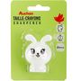 Voir la diapositive 1 : AUCHAN Taille-crayon forme animal 1 trou lapin blanc