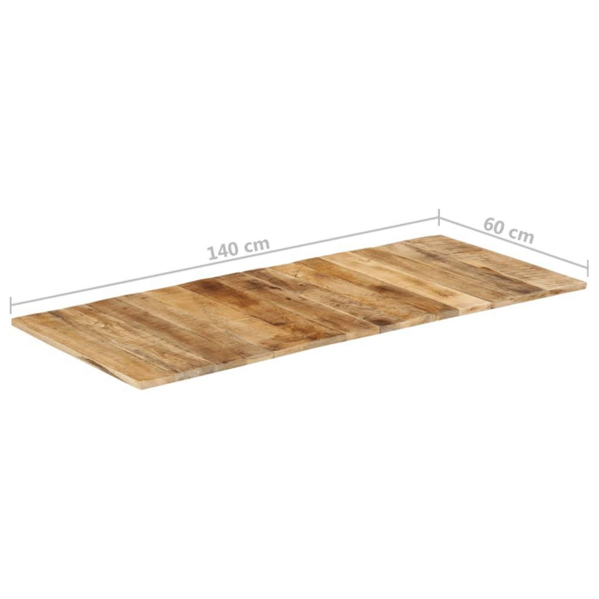 VIDAXL Dessus de table bois de manguier solide 15-16 mm 140x60 cm