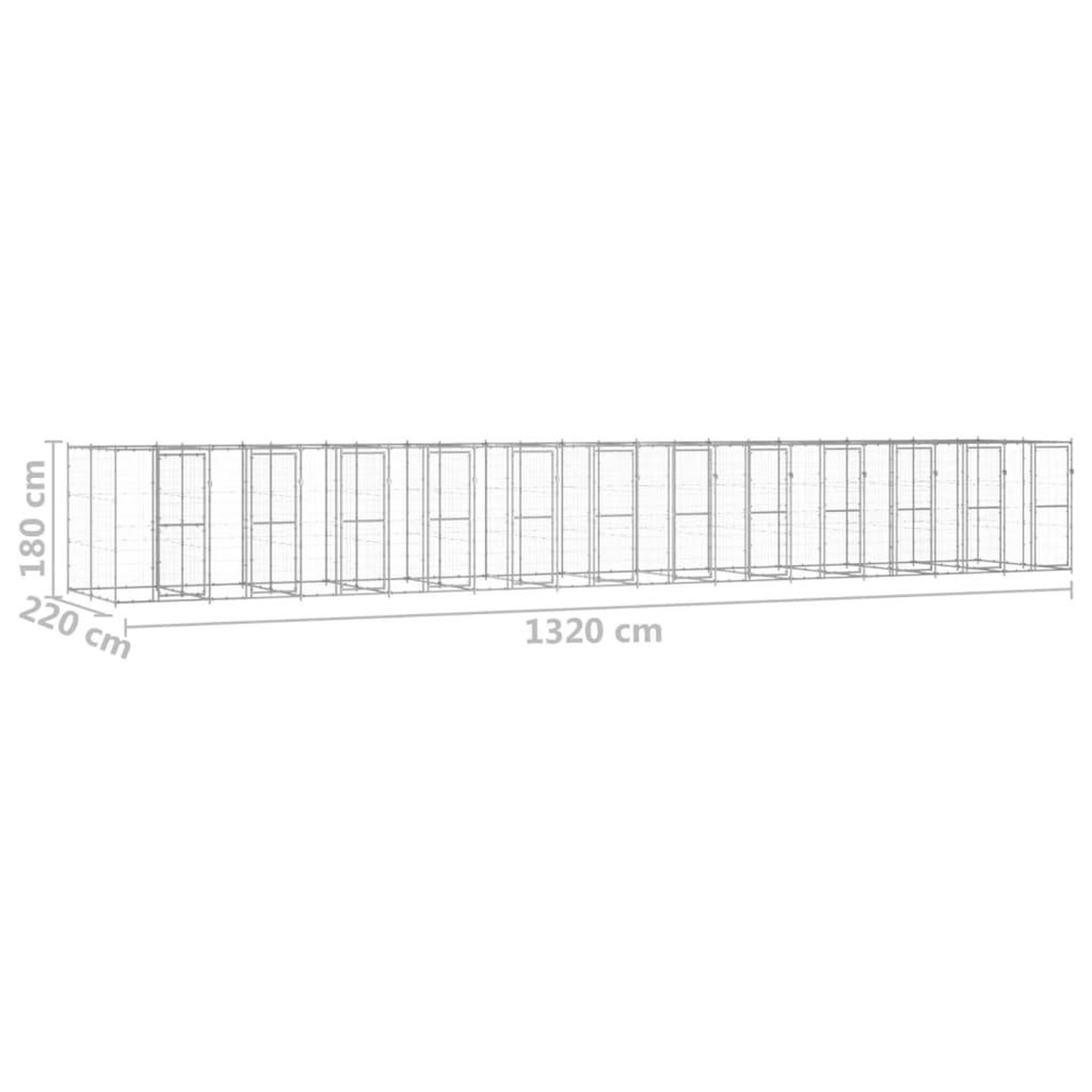Voir la diapositive 6 : VIDAXL Chenil exterieur Acier galvanise 29,02 m²