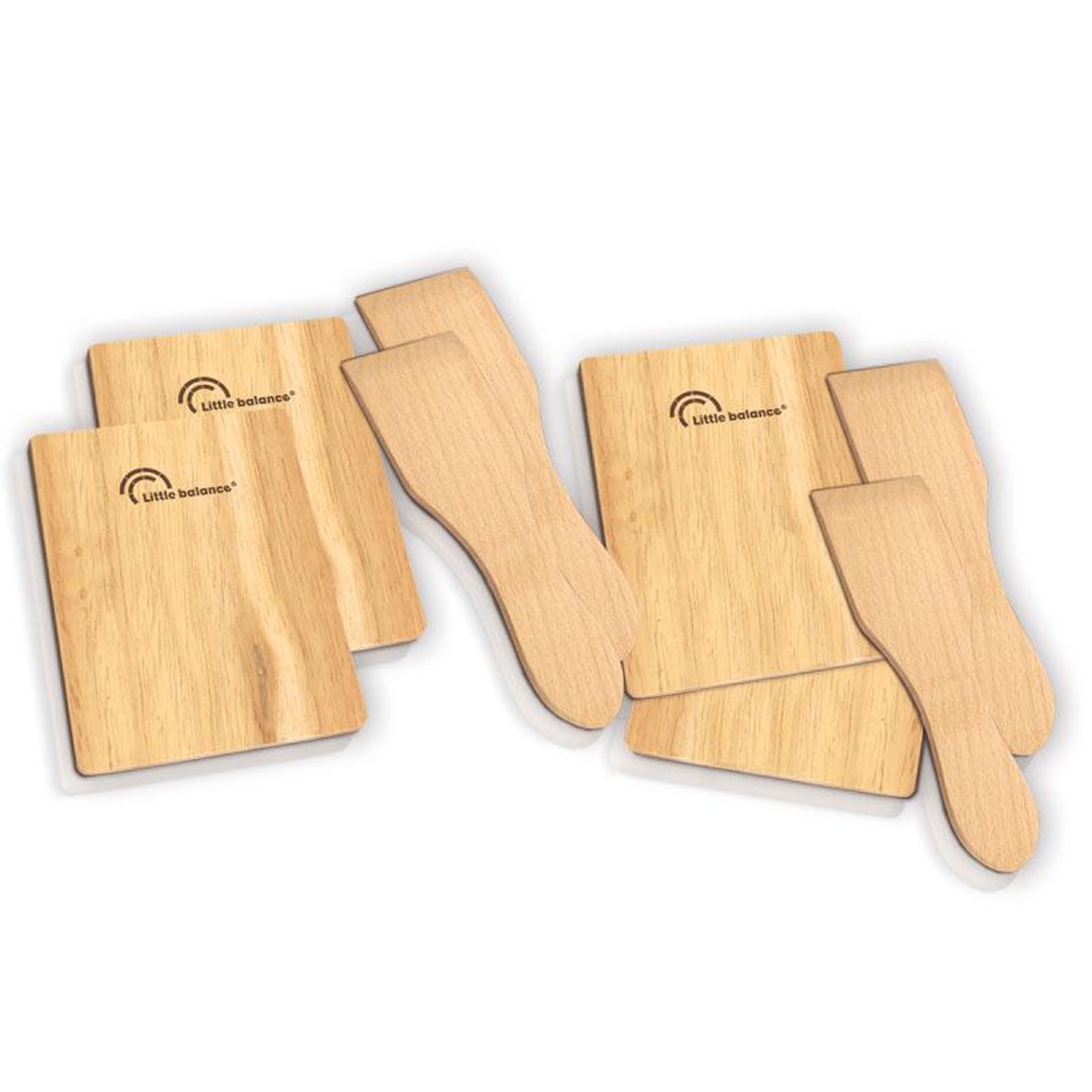 LITTLE BALANCE Set 4 spatules + 4 planchettes bois - 8503