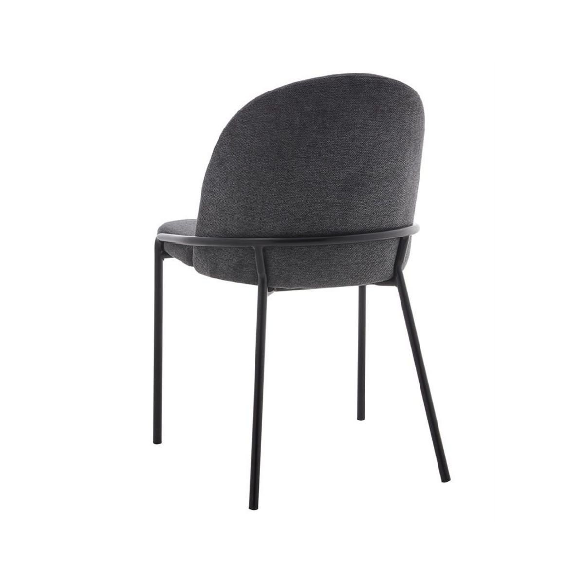 LISA DESIGN Imelda - lot de 4 chaises - en tissu - gris anthracite