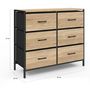 Voir la diapositive 5 : ID MARKET Commode 6 tiroirs en tissu UTAH 80 cm meuble de rangement design industriel