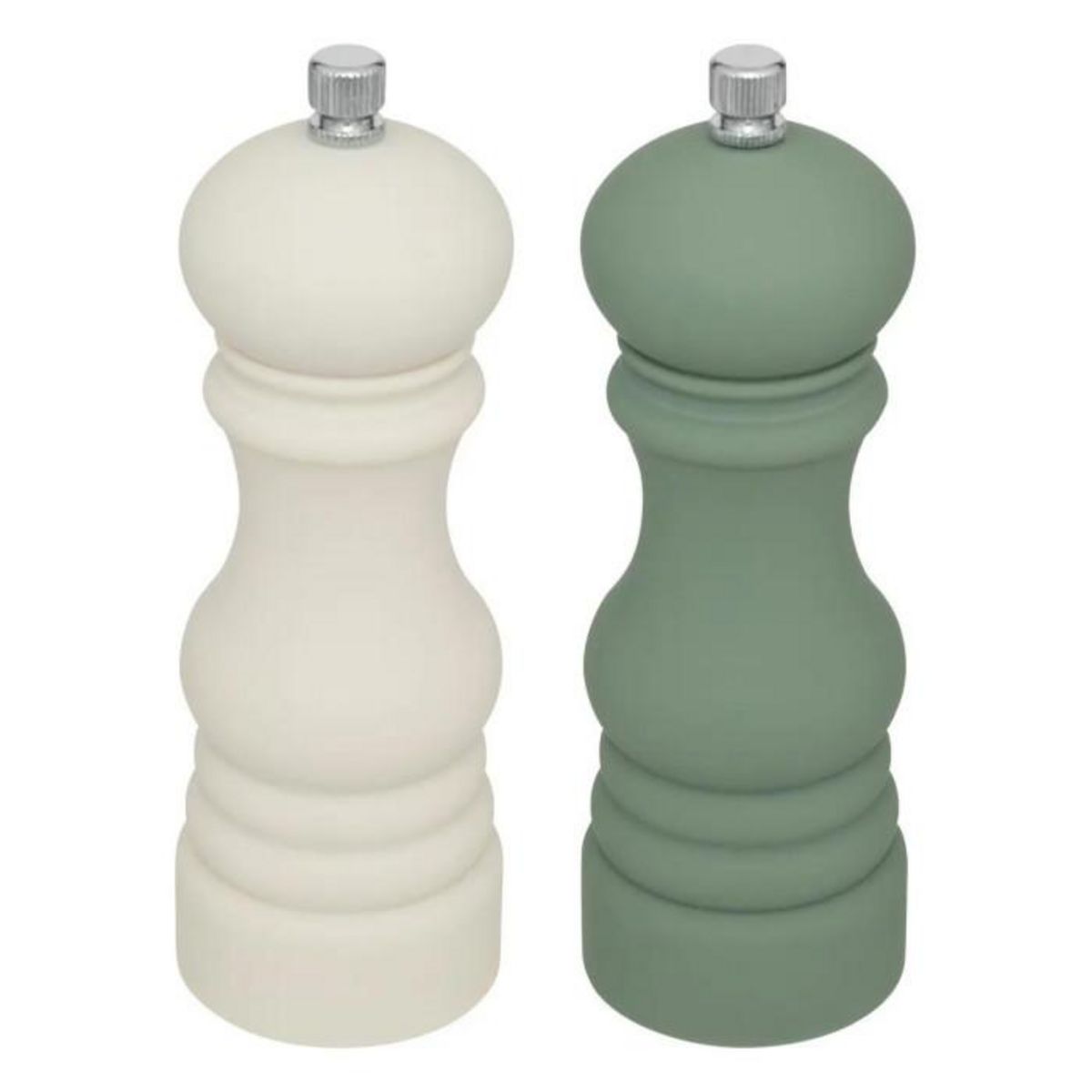 FIVE Lot de 2 Moulins à Sel & Poivre  Sensia  17cm Beige & Vert