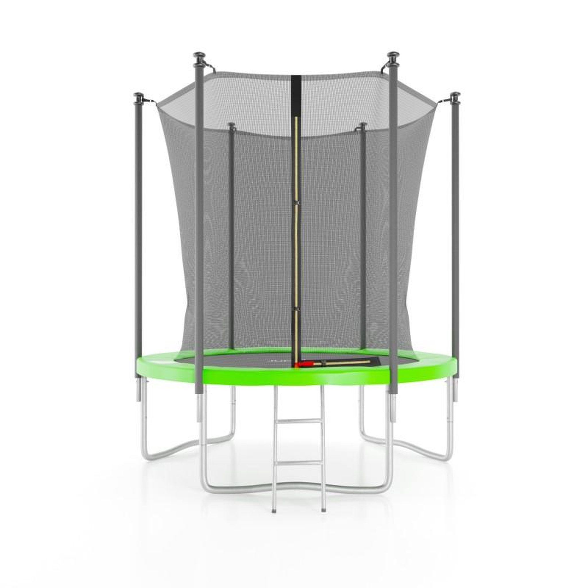 Voir la diapositive 1 : JUMP4FUN Trampoline de jardin ø185 cm / 6FT avec Filet intérieur, Matelas de protection et Echelle