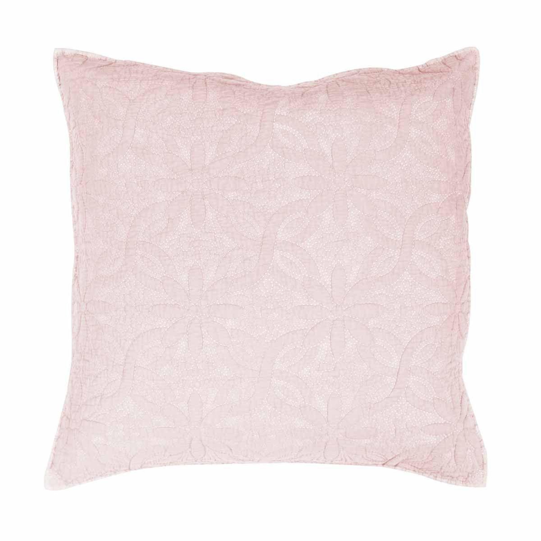 Douceur d'Intérieur Housse de coussin  florette  60x60cm rose