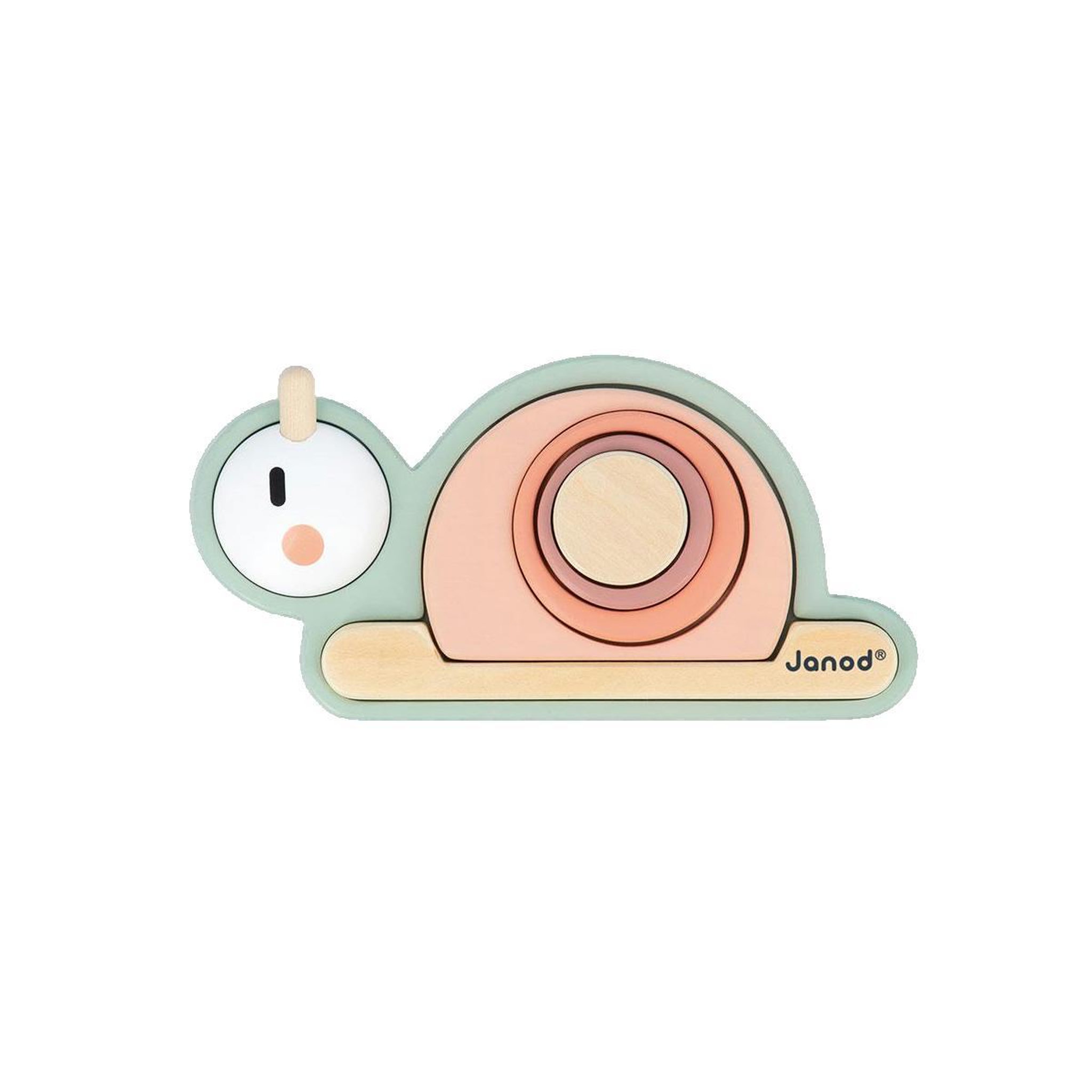Voir la diapositive 3 : Juratoys-Janod Escargot empilable sensoriel