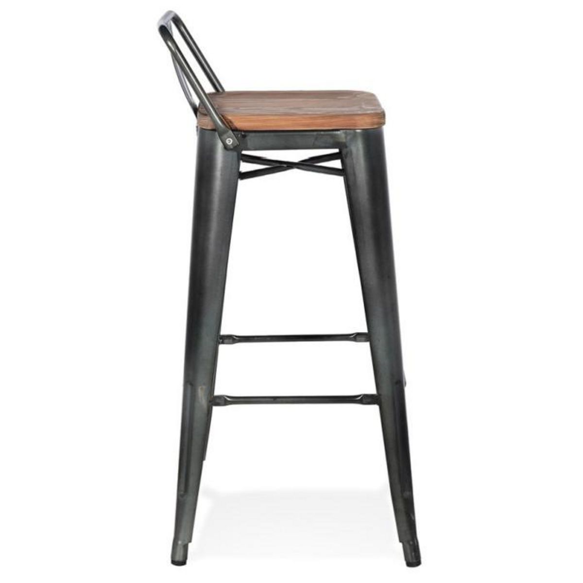 Paris Prix Tabouret de Bar Design  Kary  94cm Noir