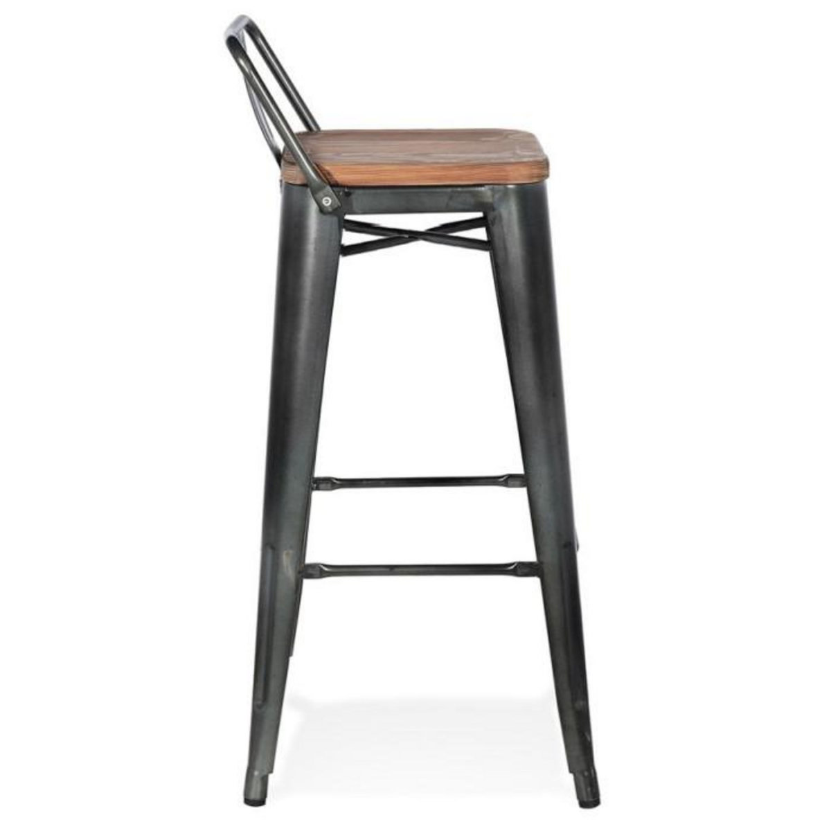 Paris Prix Tabouret de Bar Design  Kary  94cm Noir