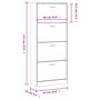 Voir la diapositive 6 : VIDAXL Armoire a chaussures Noir 63x24x147 cm Bois d'ingenierie