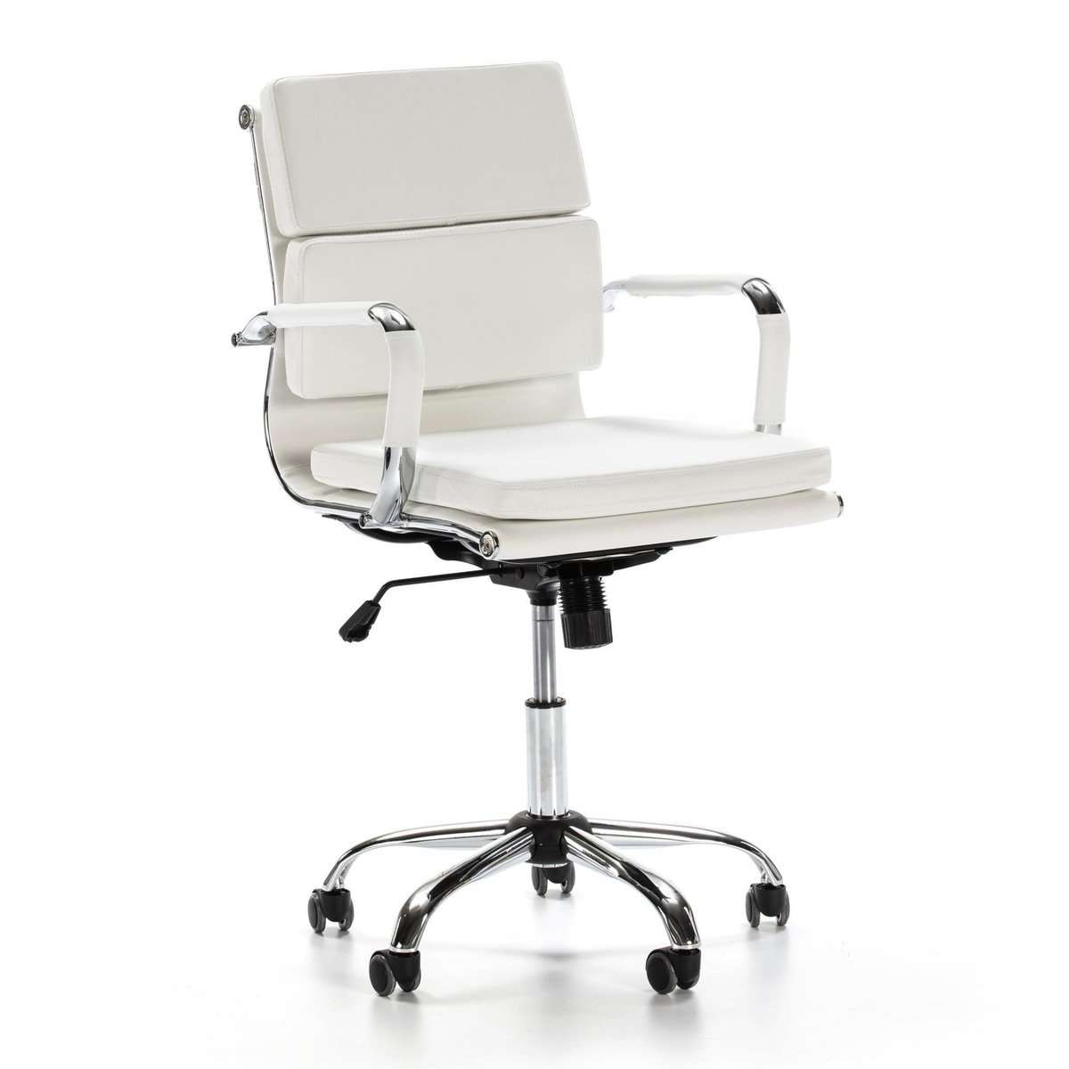 VS VENTA-STOCK Fauteuil de Bureau Fenix inclinable Blanc, Cuir synthétique