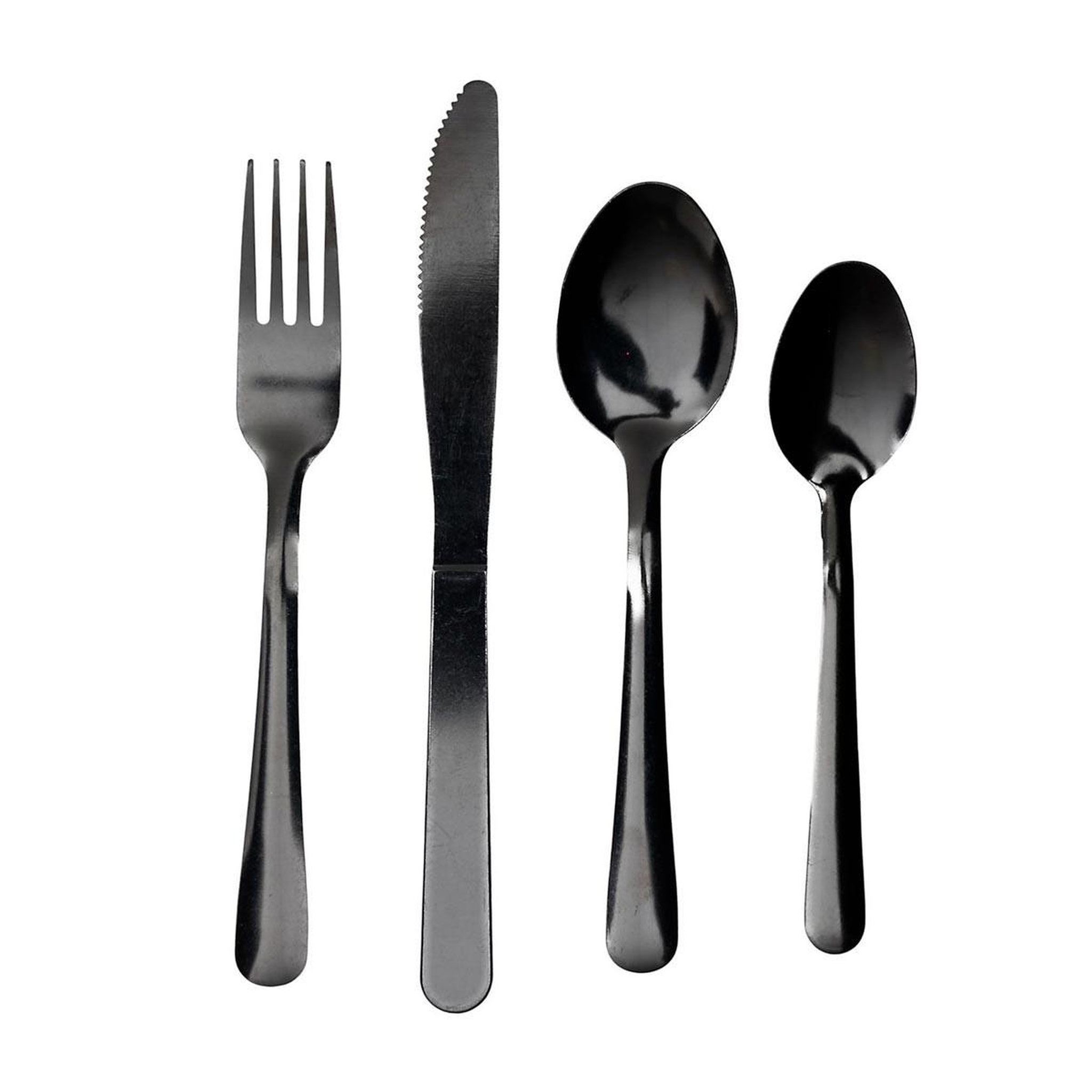 The Home Deco Factory Ménagère 16 Pièces  Harmony  20cm Noir