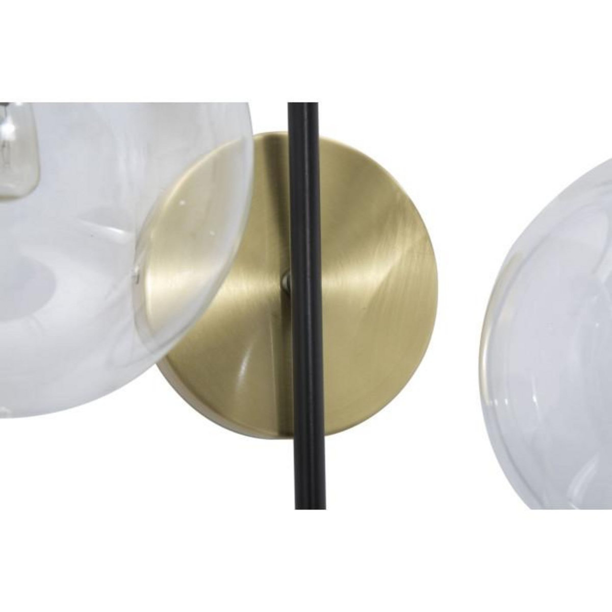 Paris Prix Applique Murale 2 Sphères  Blak  45cm Noir & Or